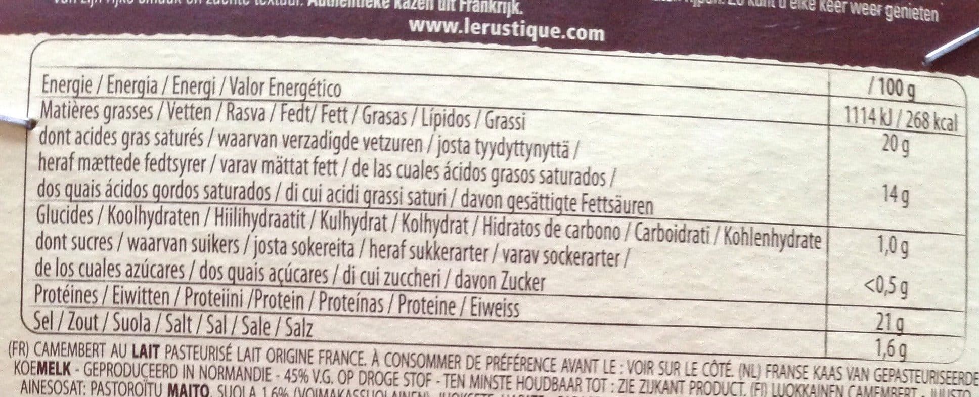 Le Rustique Camembert Le Rustique packshot
