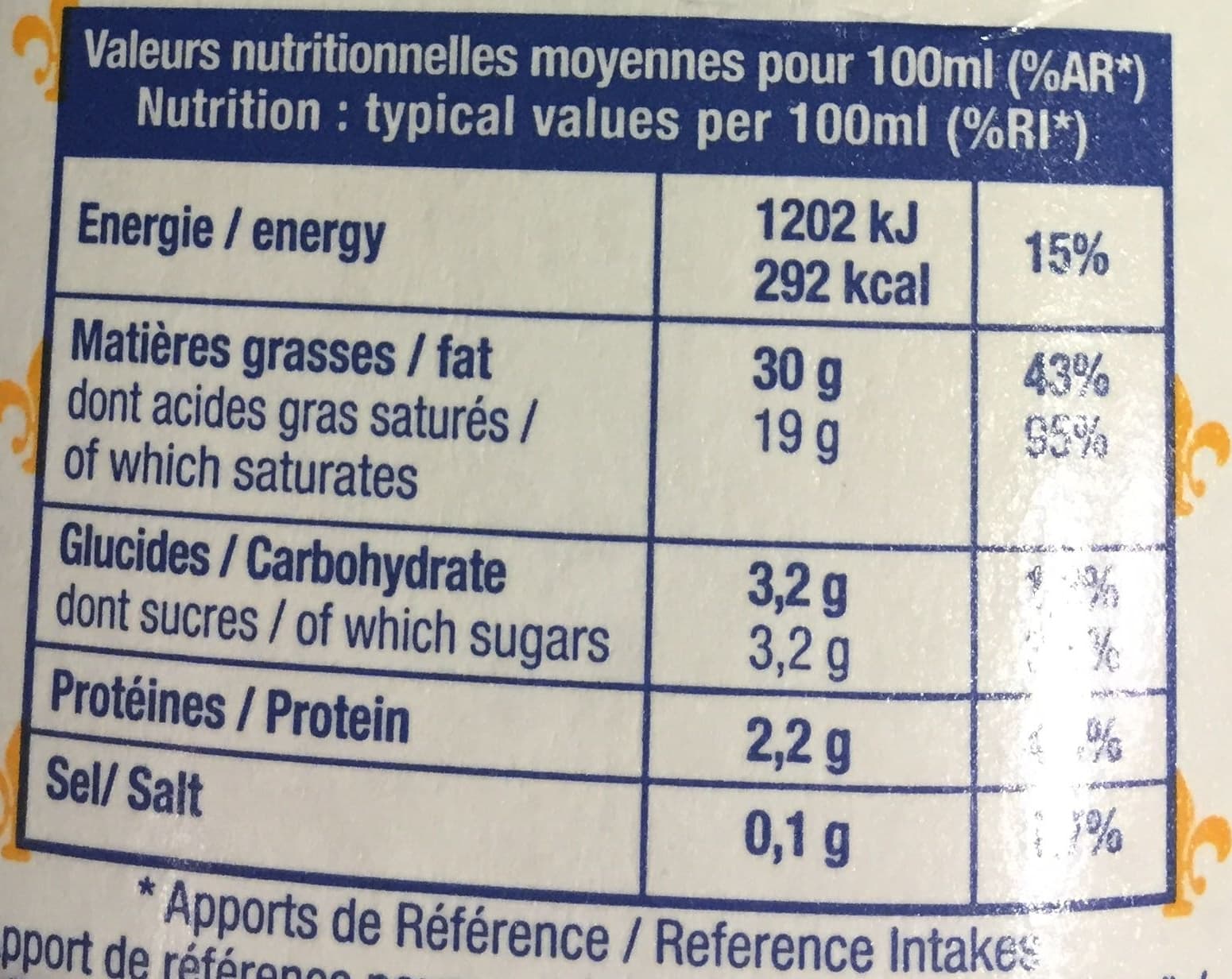 Baignes Crème Liquide packshot