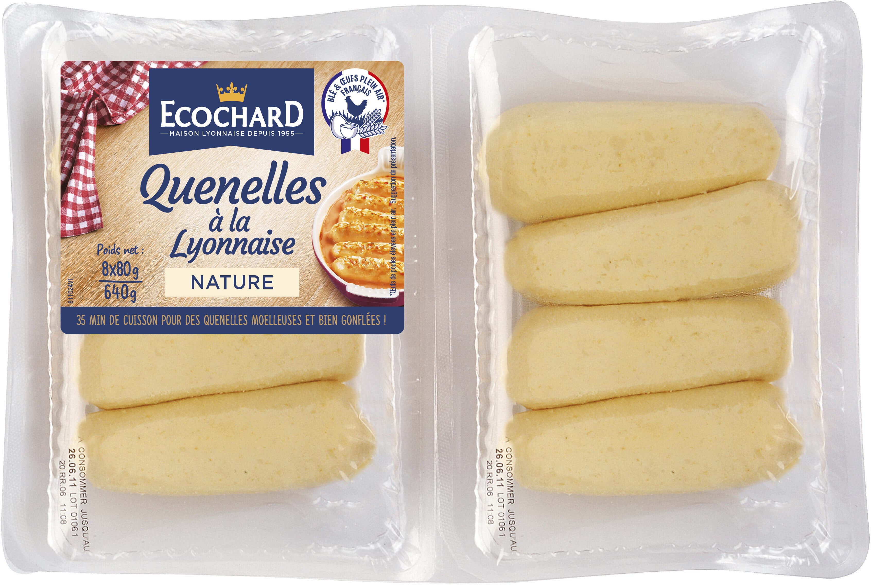 Ecochard Quenelles à la Lyonnaise Nature packshot