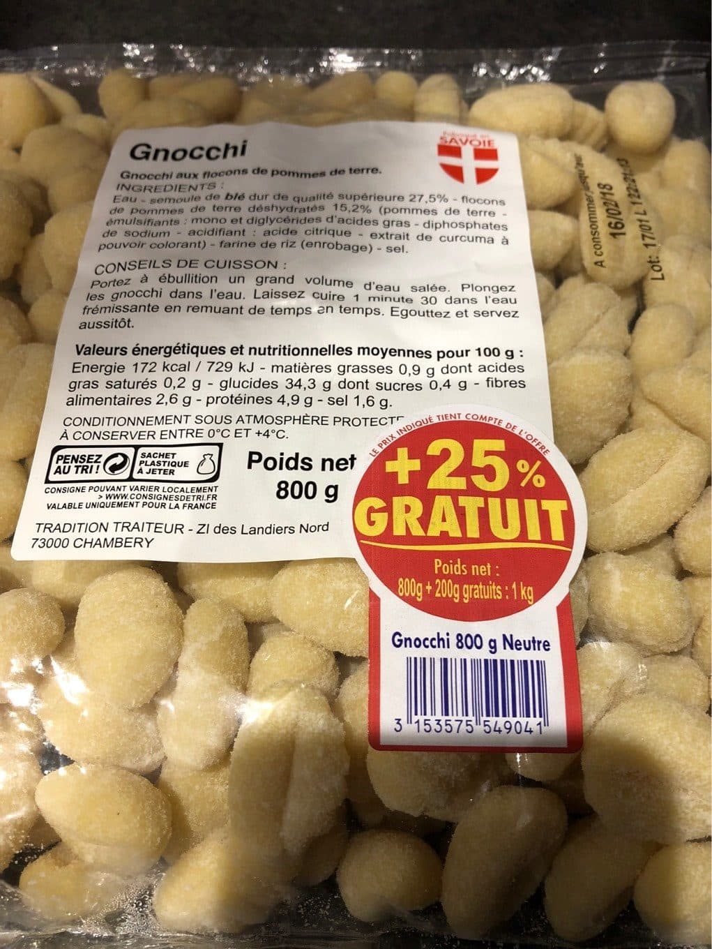 Tradition Traiteur Gnocchi packshot