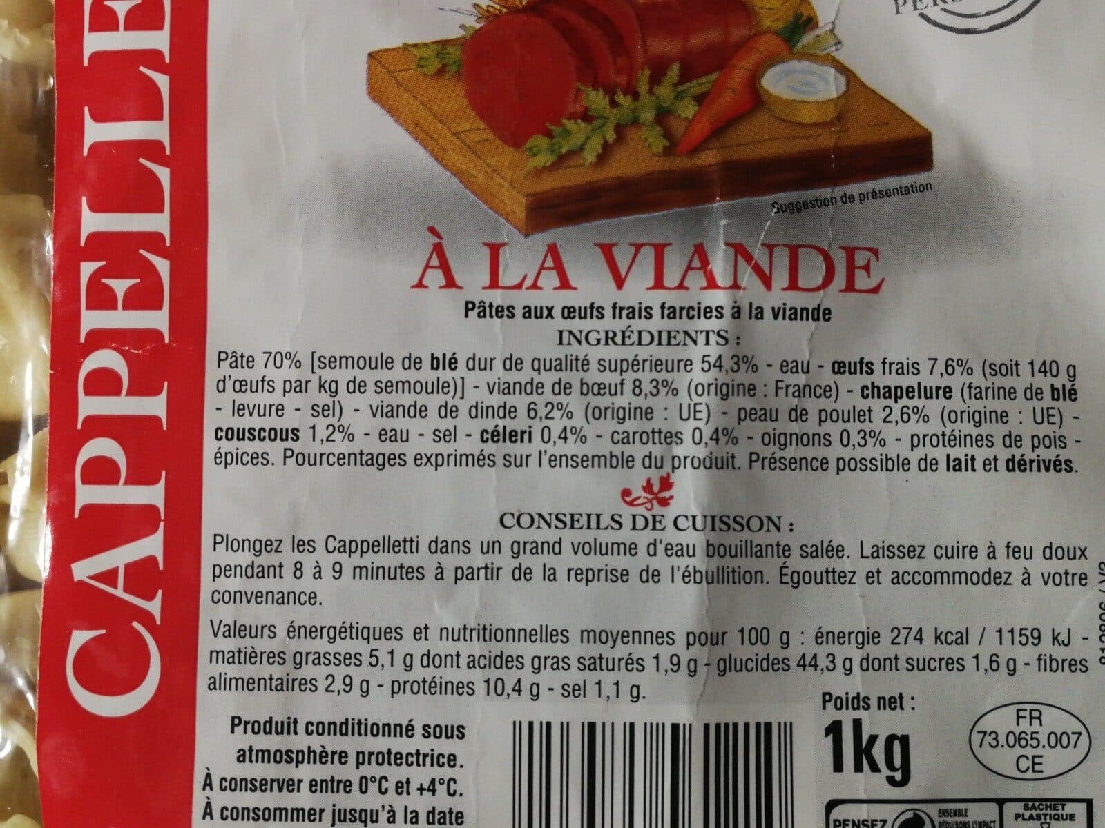 Open Food Facts Cappelleti packshot