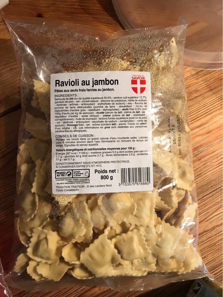 Open Food Facts Ravioli au jambon packshot