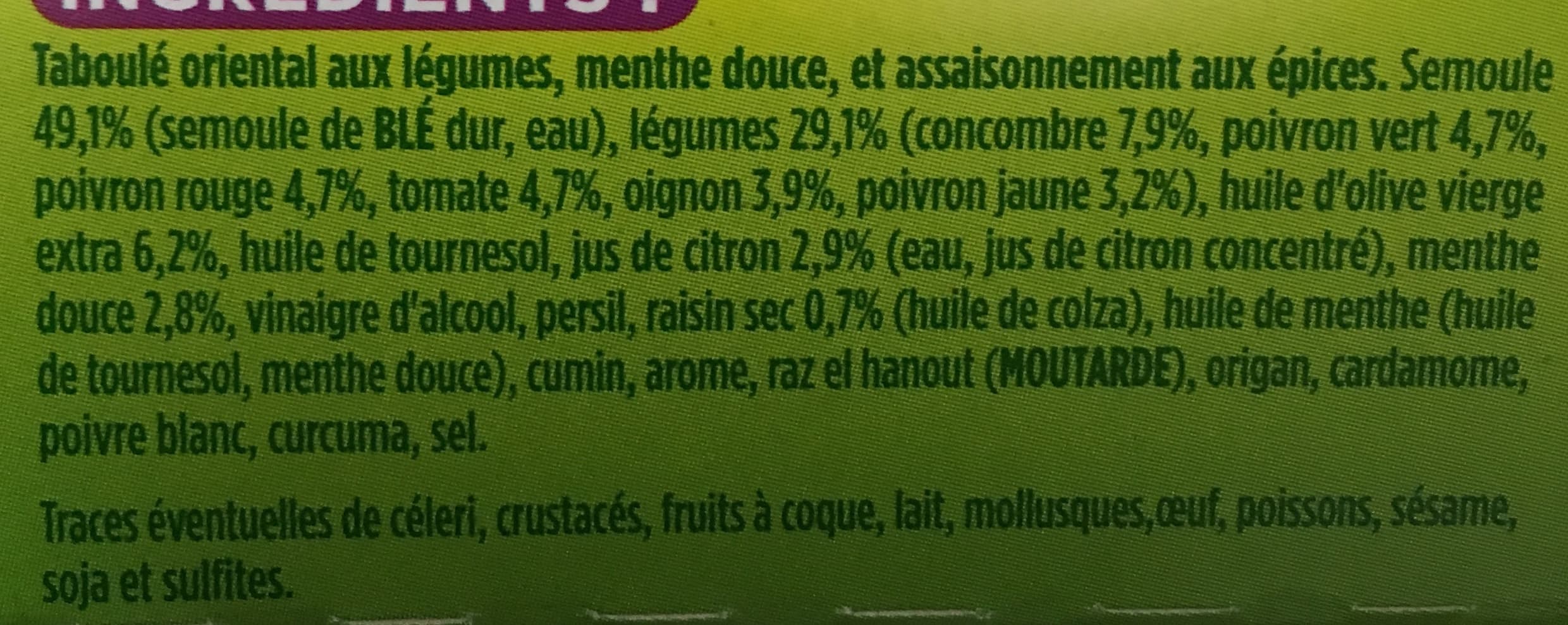 Garbit Le Taboulé Oriental + Menthe douce packshot