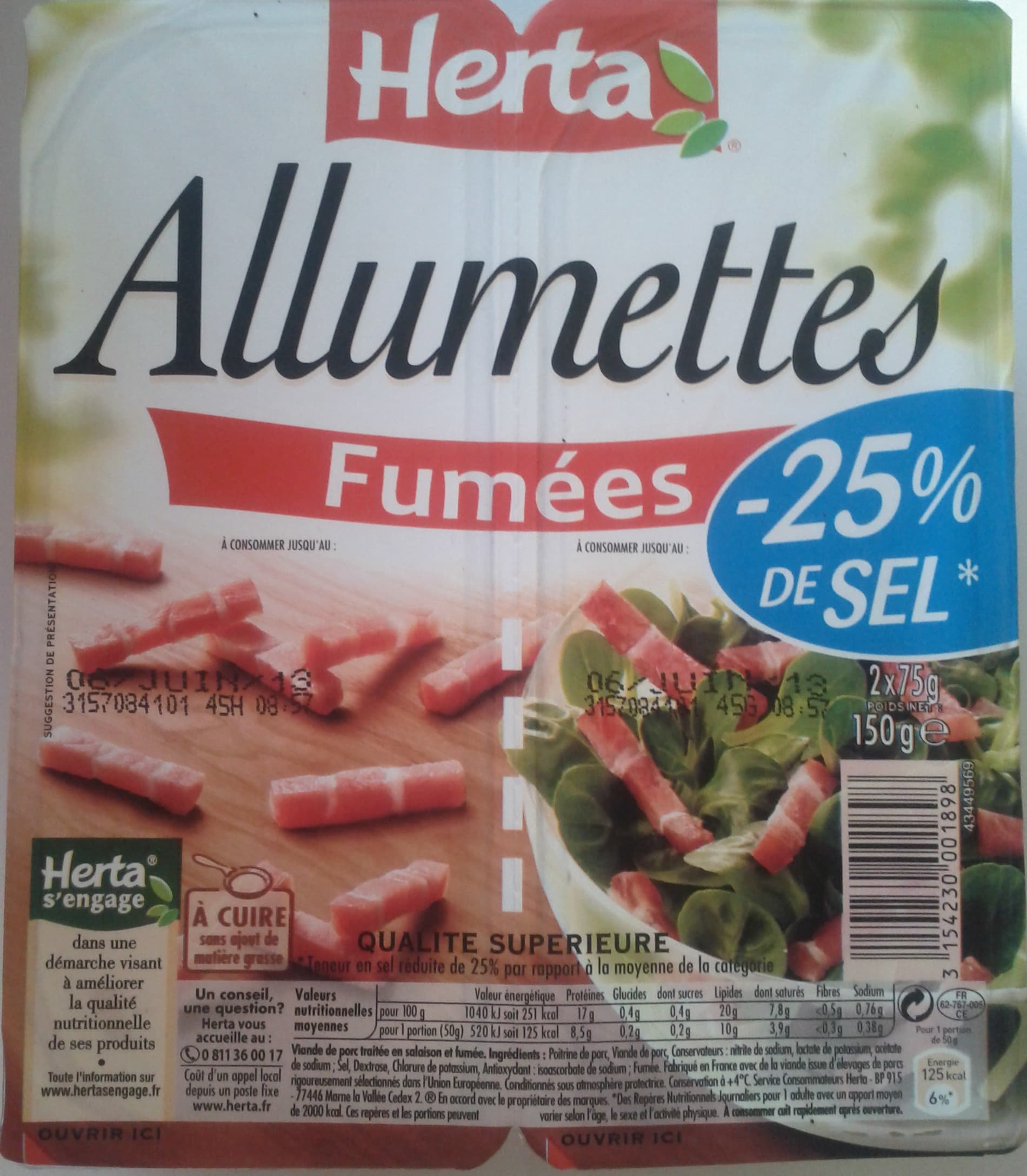 Nestlé Allumettes, Fumées (- 25 % de Sel) packshot