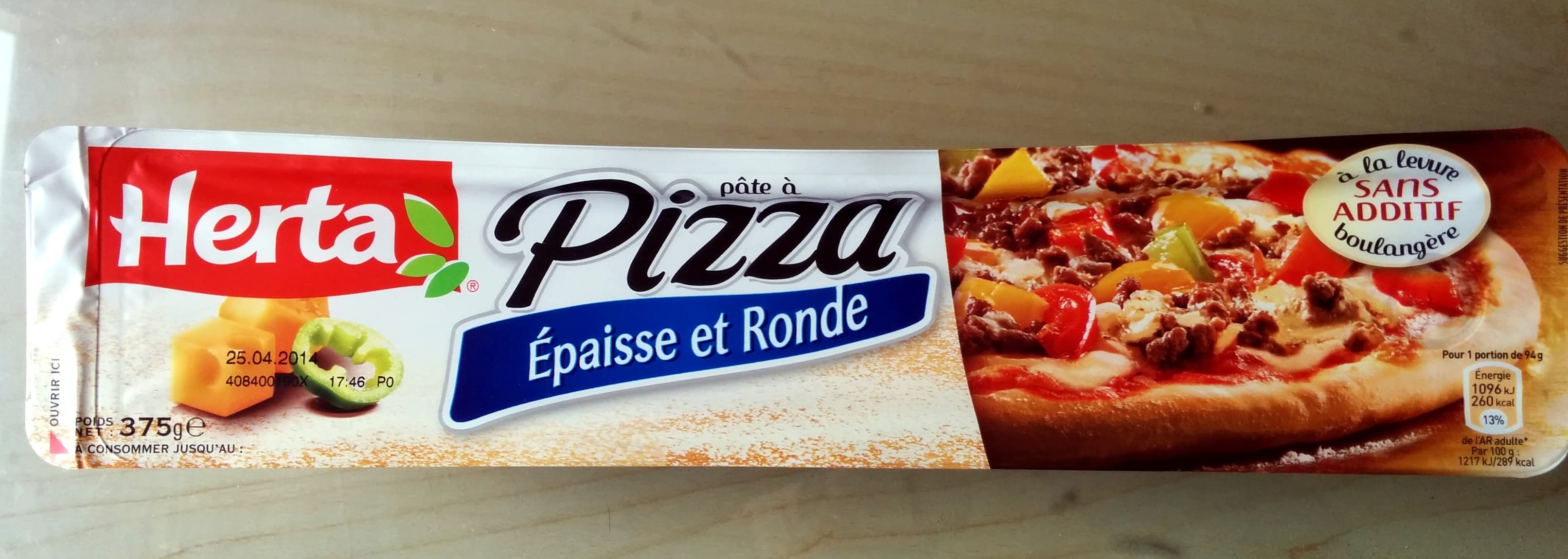 Herta Pâte à pizza Epaisse et Ronde packshot