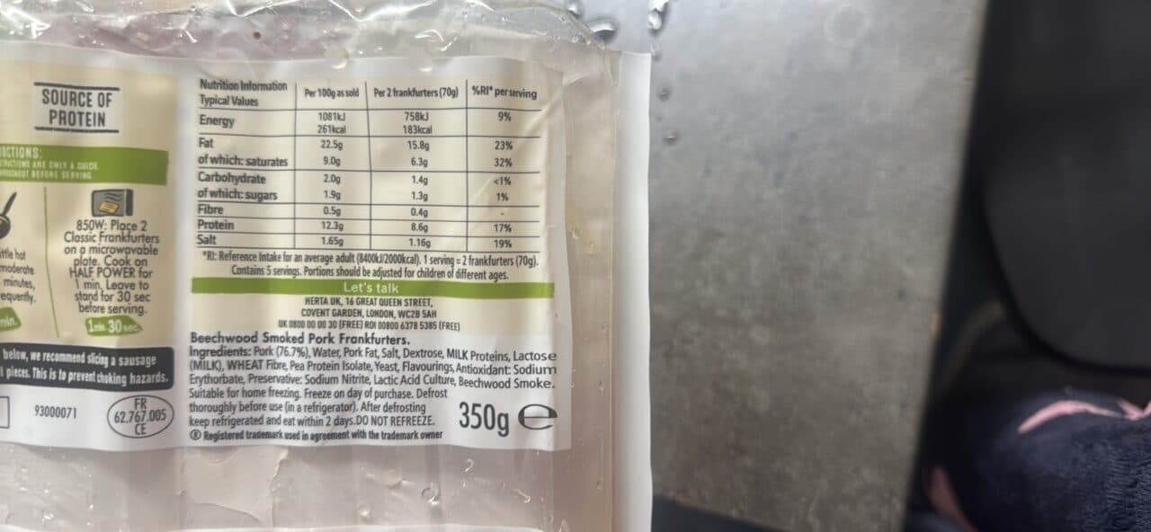 Herta Smoked Pork Frankfurters packshot