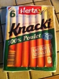 Nestlé 6 Original Knacki, 100 % Poulet (- 25 % de Sel) packshot