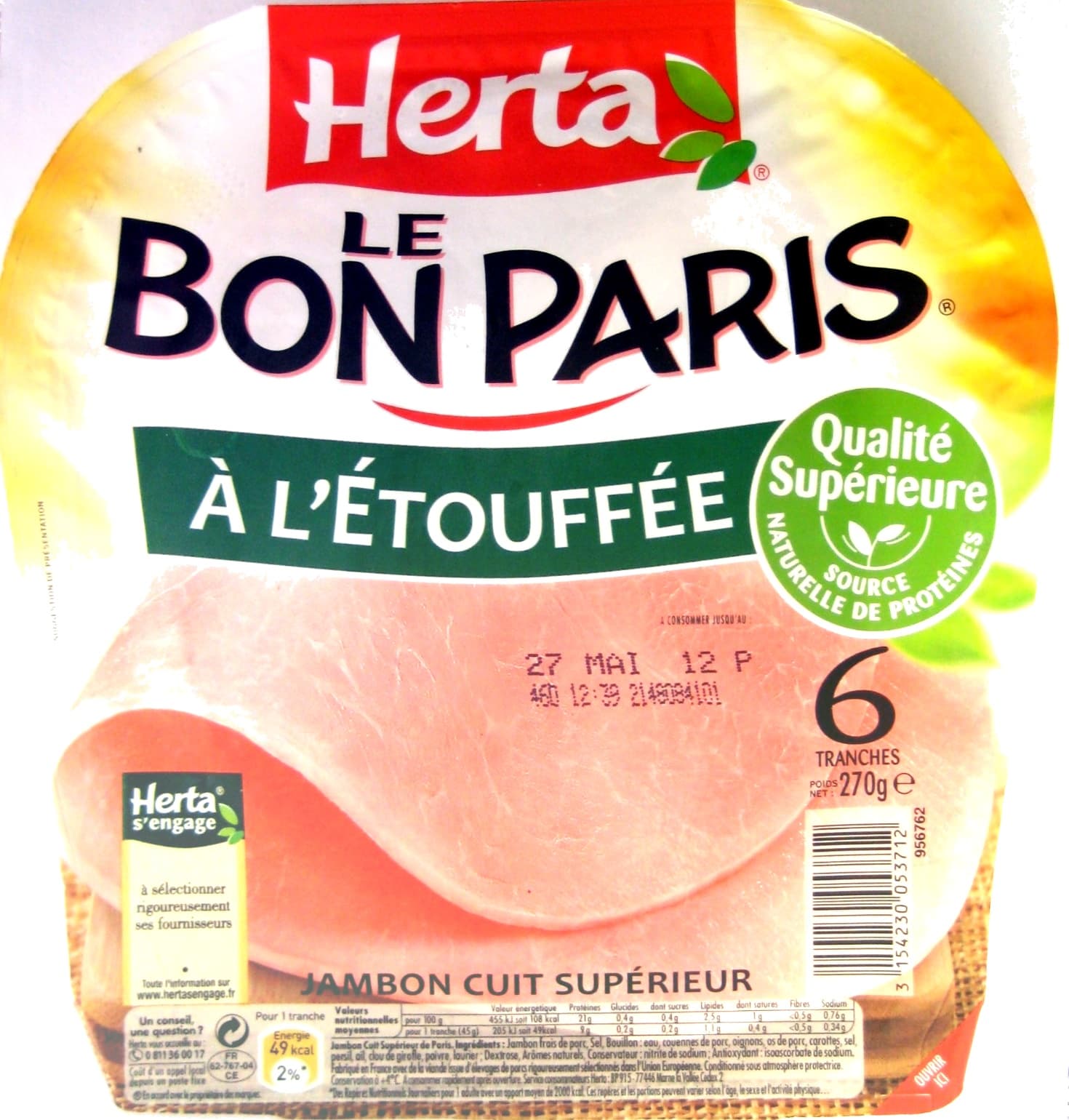 Nestlé Le Bon Paris, À l'Étouffée (6 Tranches) packshot