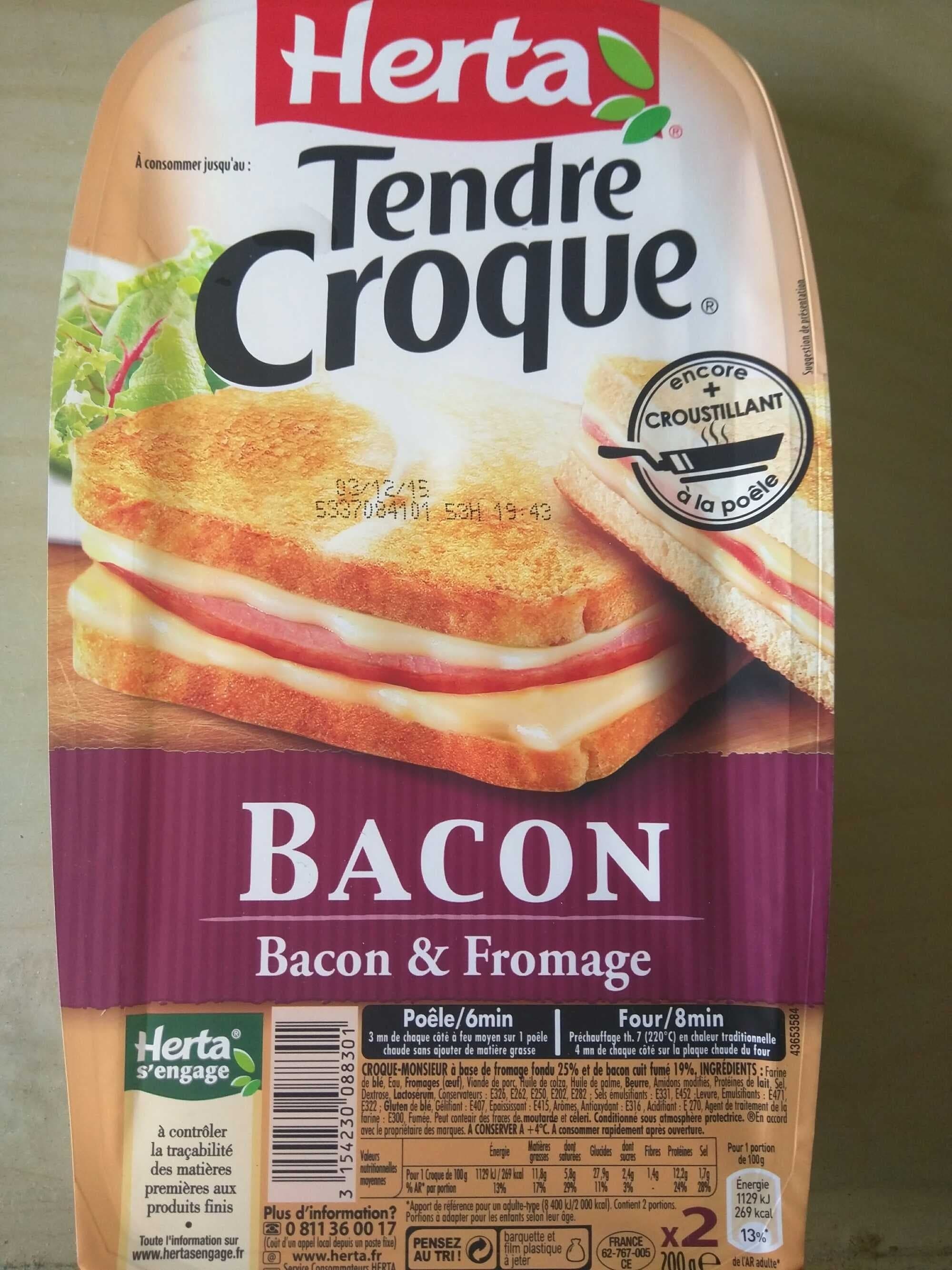 Herta Tendre Croque Bacon & Fromage packshot
