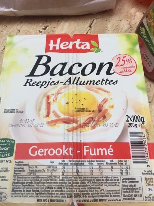Herta Bacon Allumettes packshot