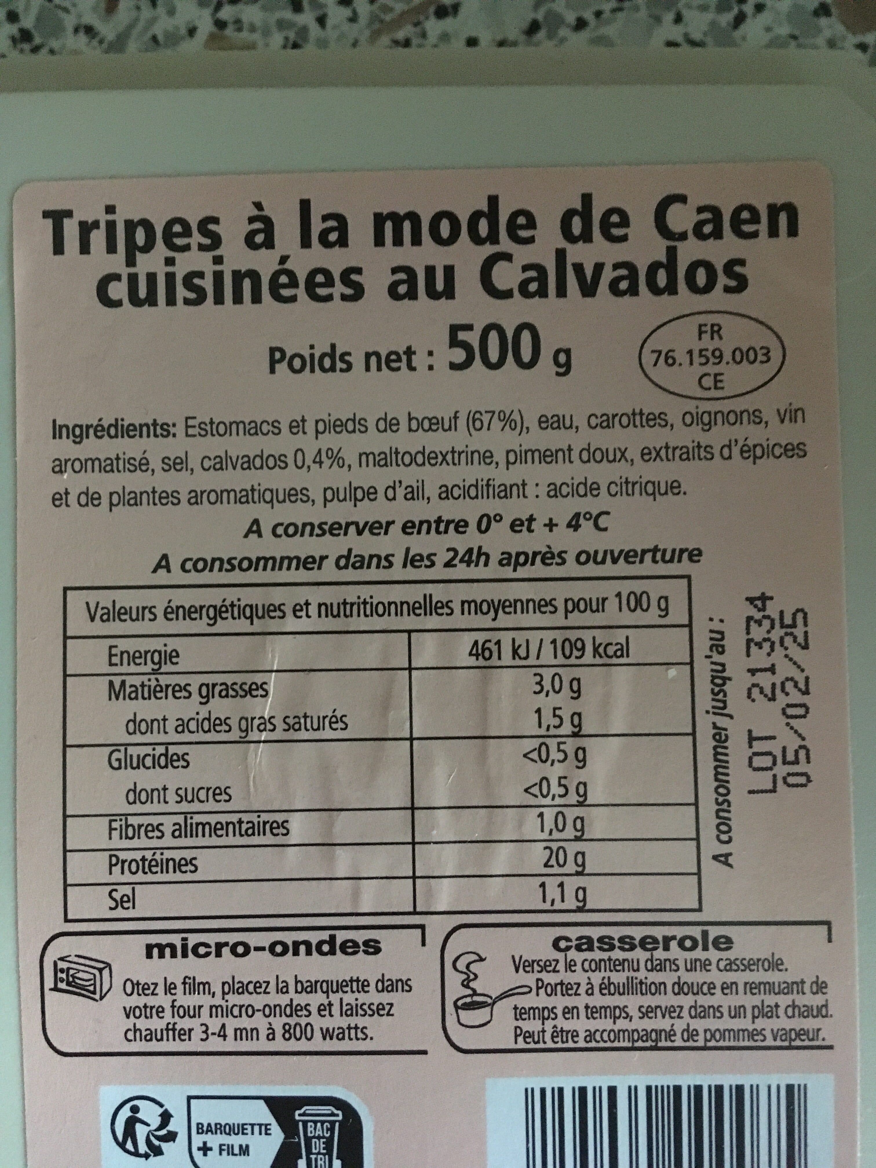 Paillard Tripes à la mode de Caen packshot