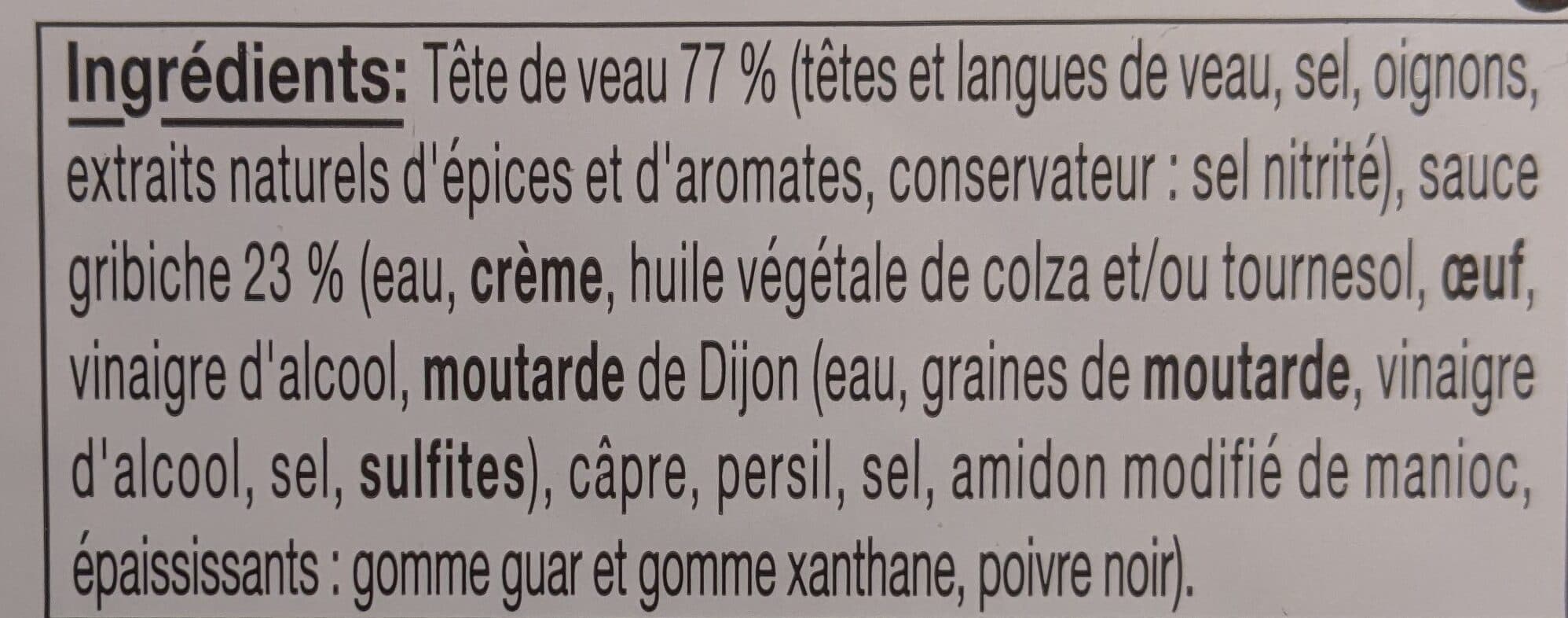 Paillard Tête de veau cuisinée avec sauce gribiche packshot