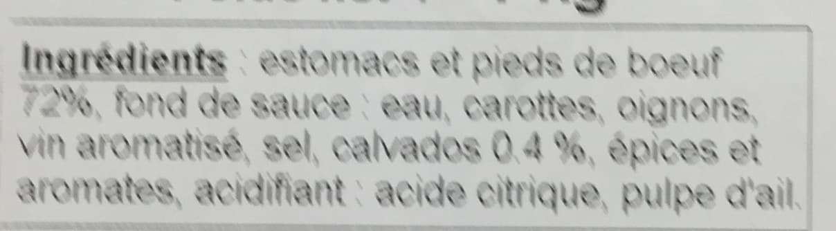 Sans marque Tripes à la mode de Caen packshot