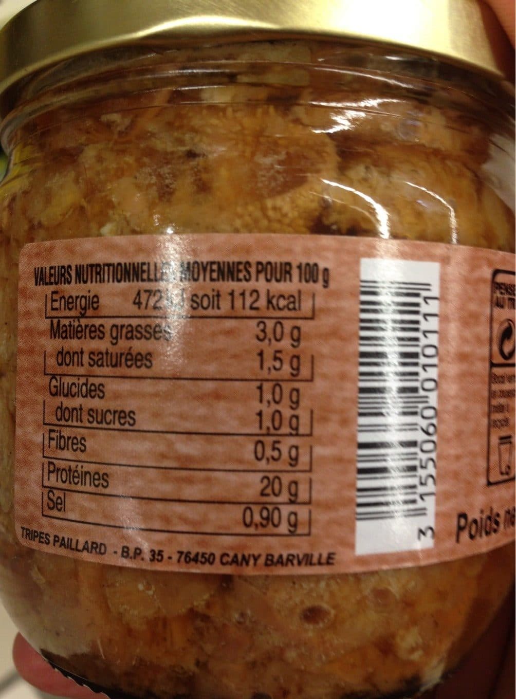 Tripes Paillard Tripes Bio à la mode de Caen packshot