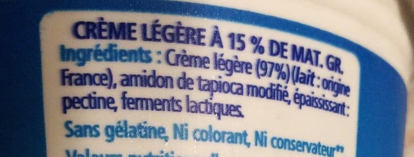 Bridélice Crème épaisse légère (15 % MG) packshot