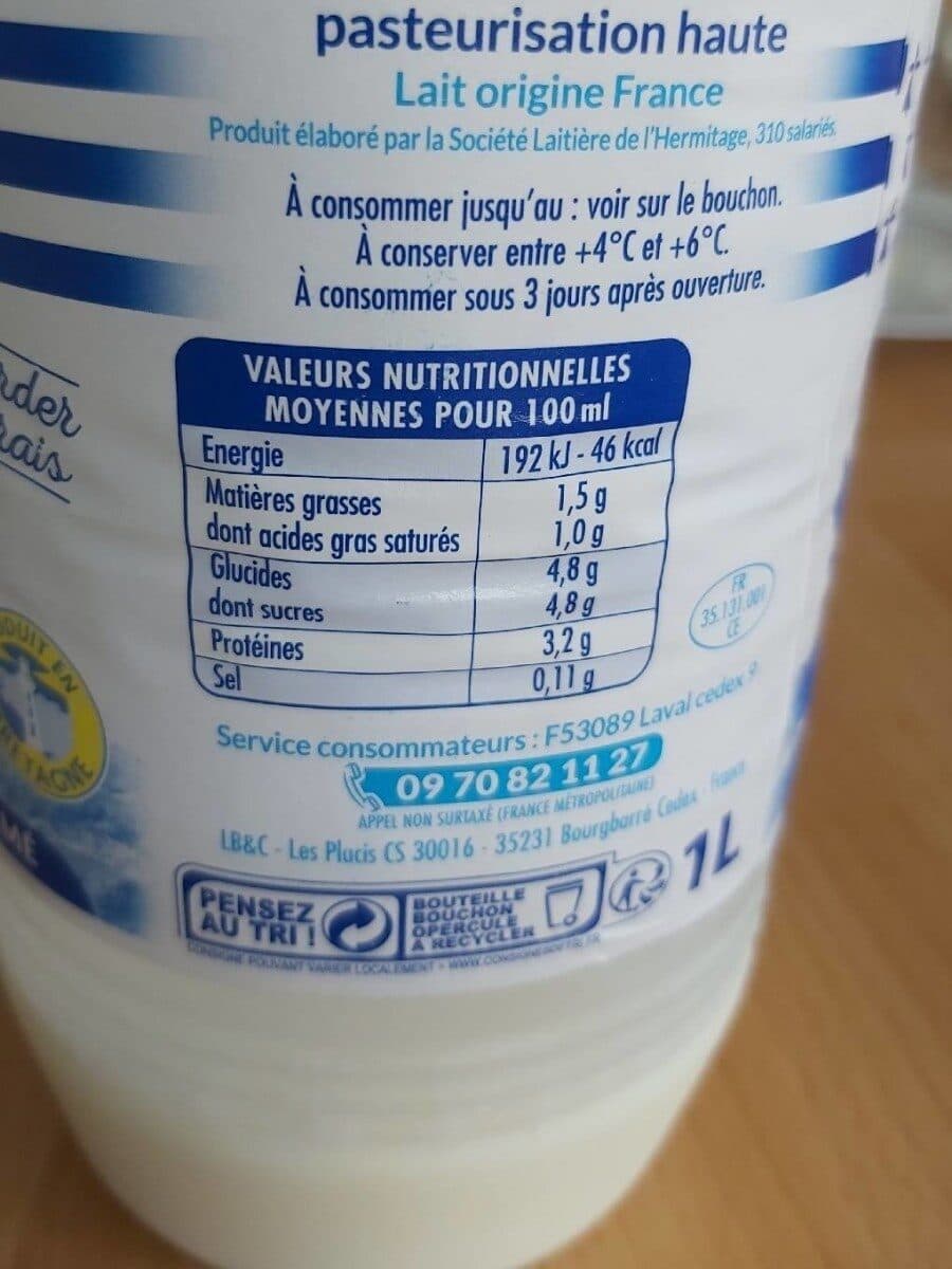 Bridel Lait de bretagne packshot
