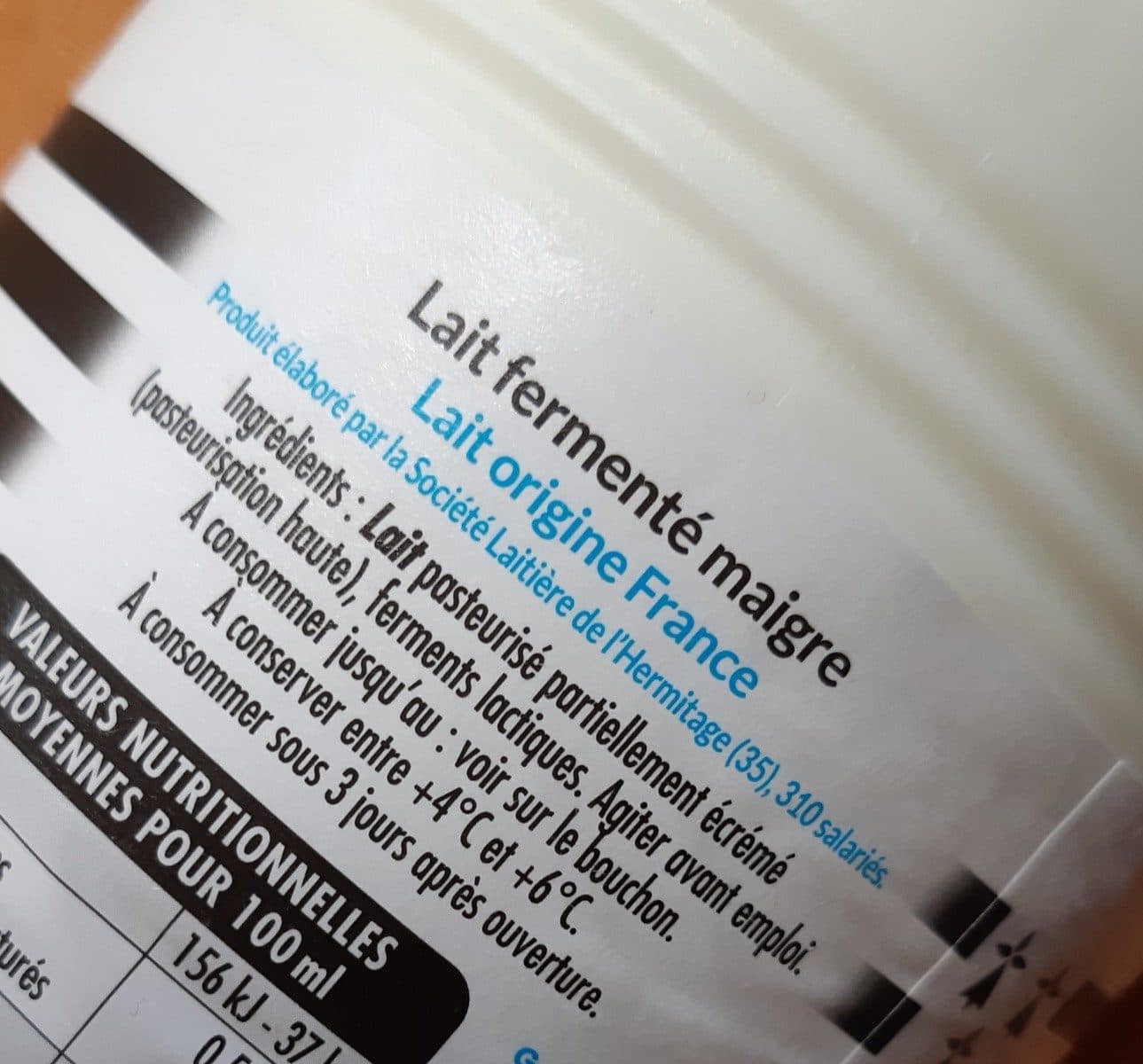 Bridel Lait Ribot de Bretagne packshot