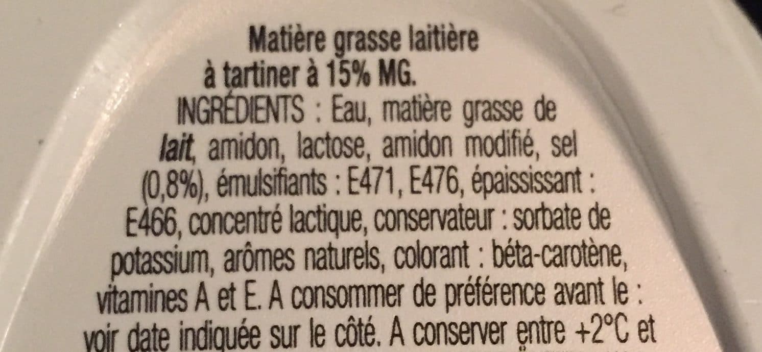 Bridelight Matière grasse laitière à tartiner doux 15% M.G. packshot