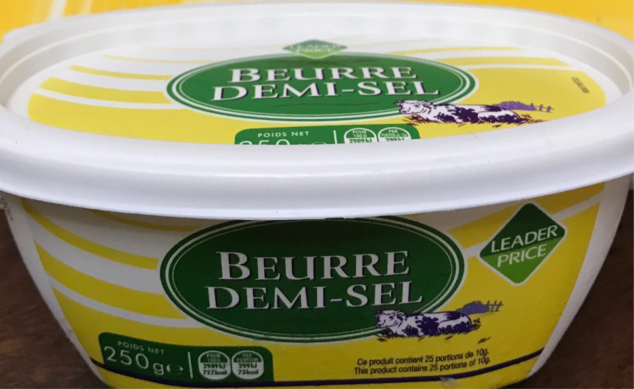 Leader Price Beurre 1 / 2 Sel 250g packshot