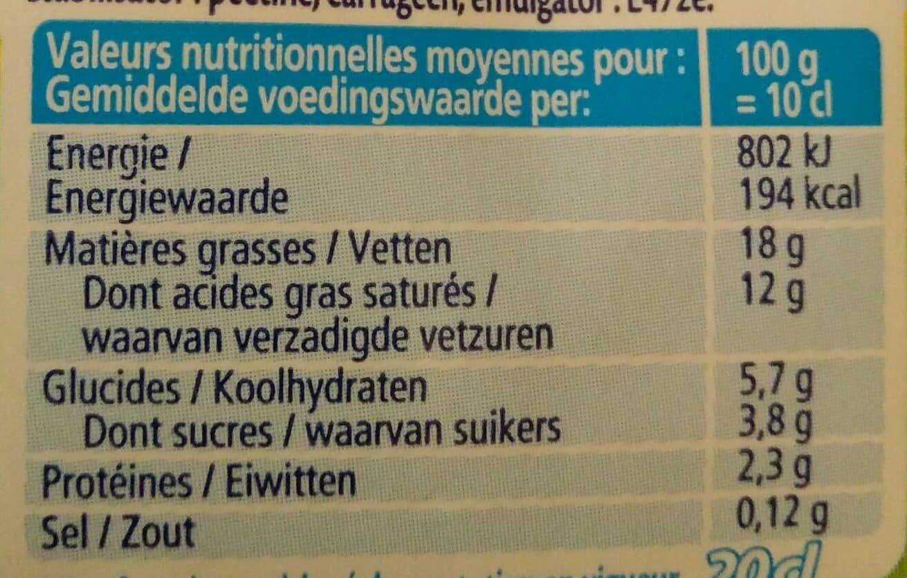 Bridélice Crème Légère Semi Epaisse (18 % MG) packshot