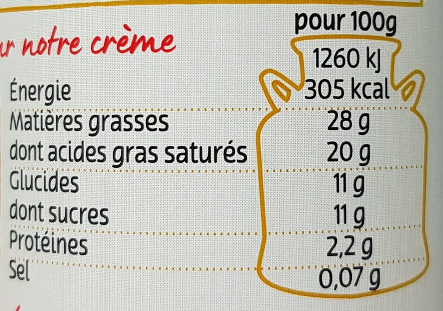 President La crème des chefs ferme et onctueuse gastronomique packshot
