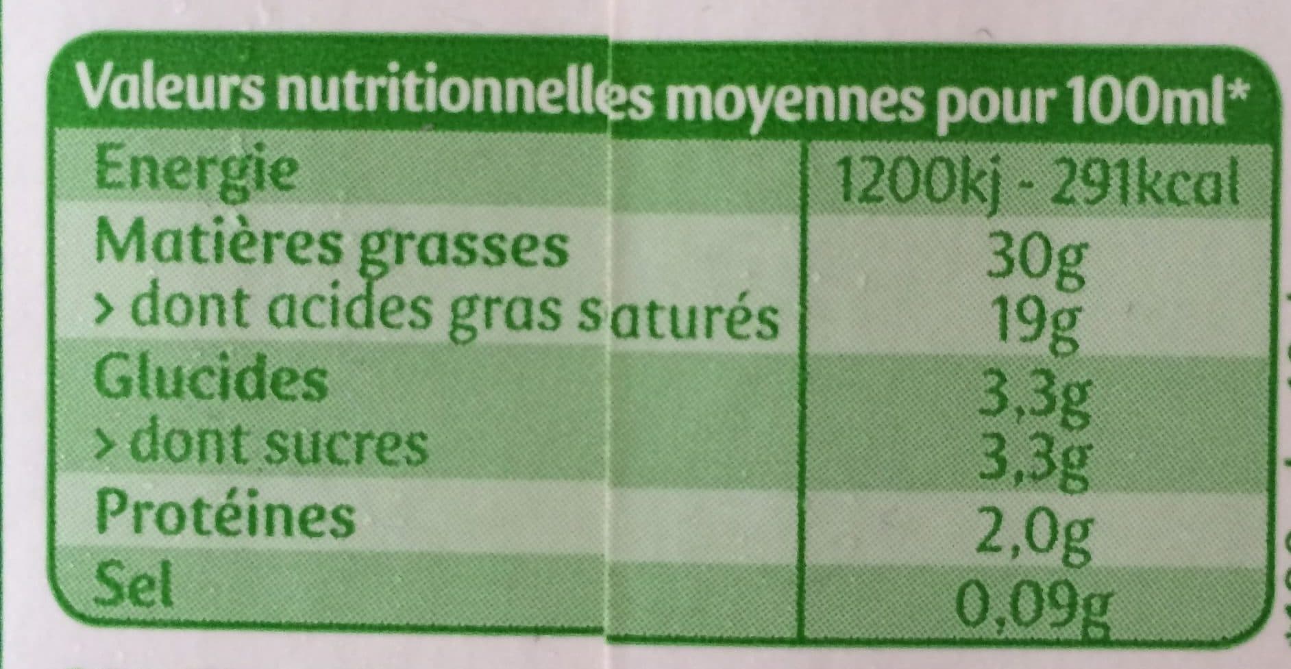 Président Crème entière biologique 30% Mat. Gr. packshot