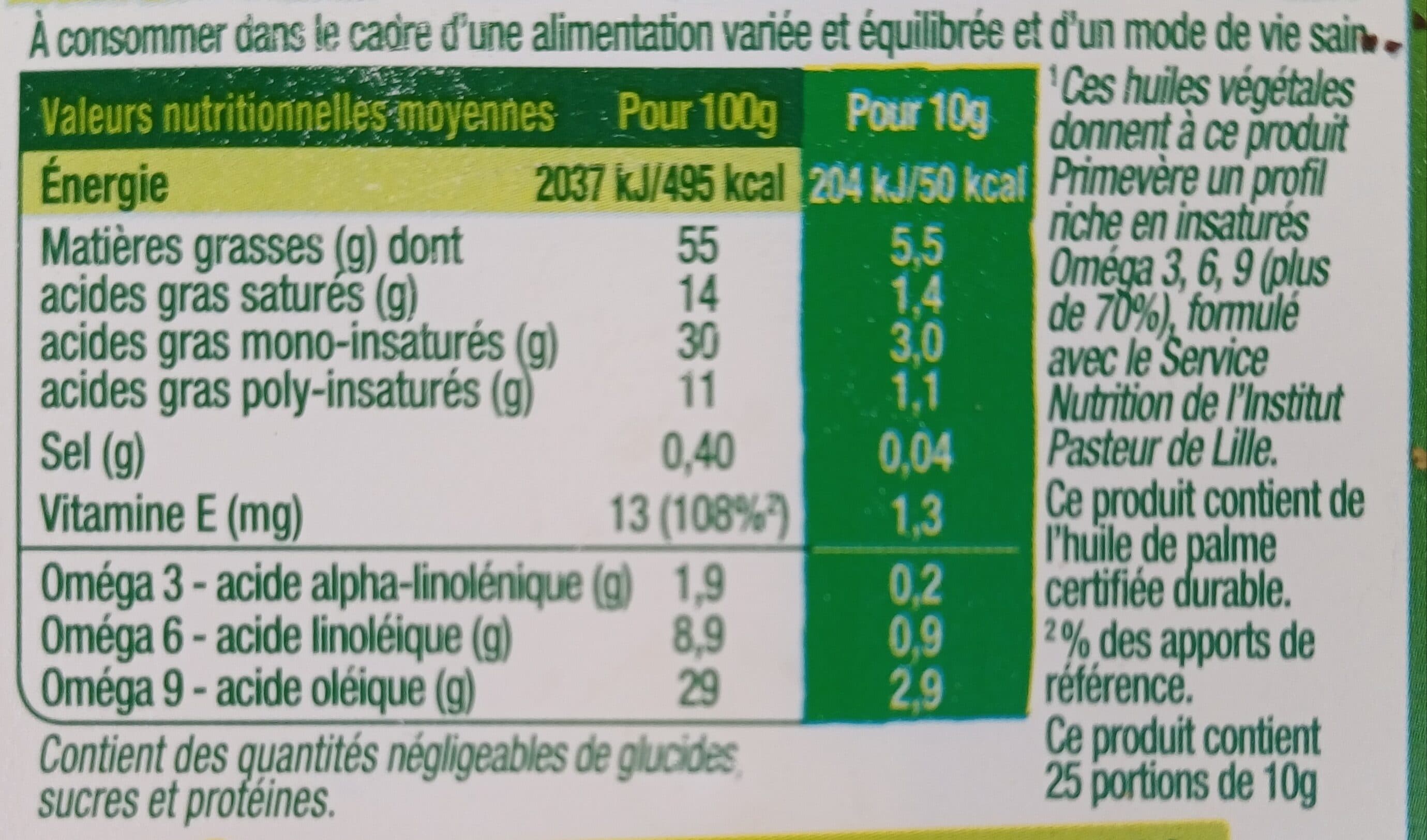 Primevère Margarine bio doux tartine & cuisson packshot