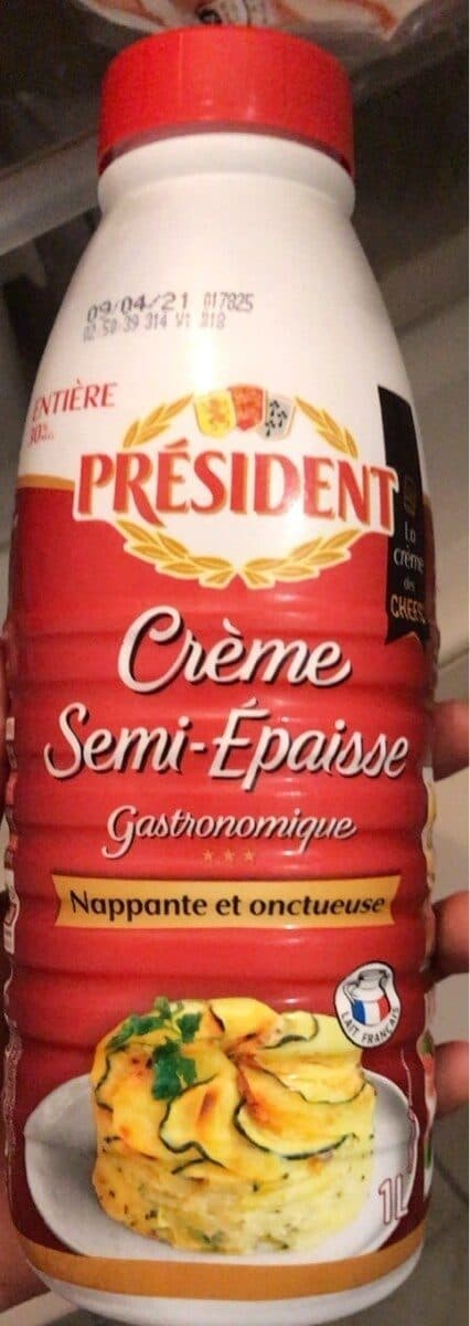 President Crème entière semi-épaisse packshot