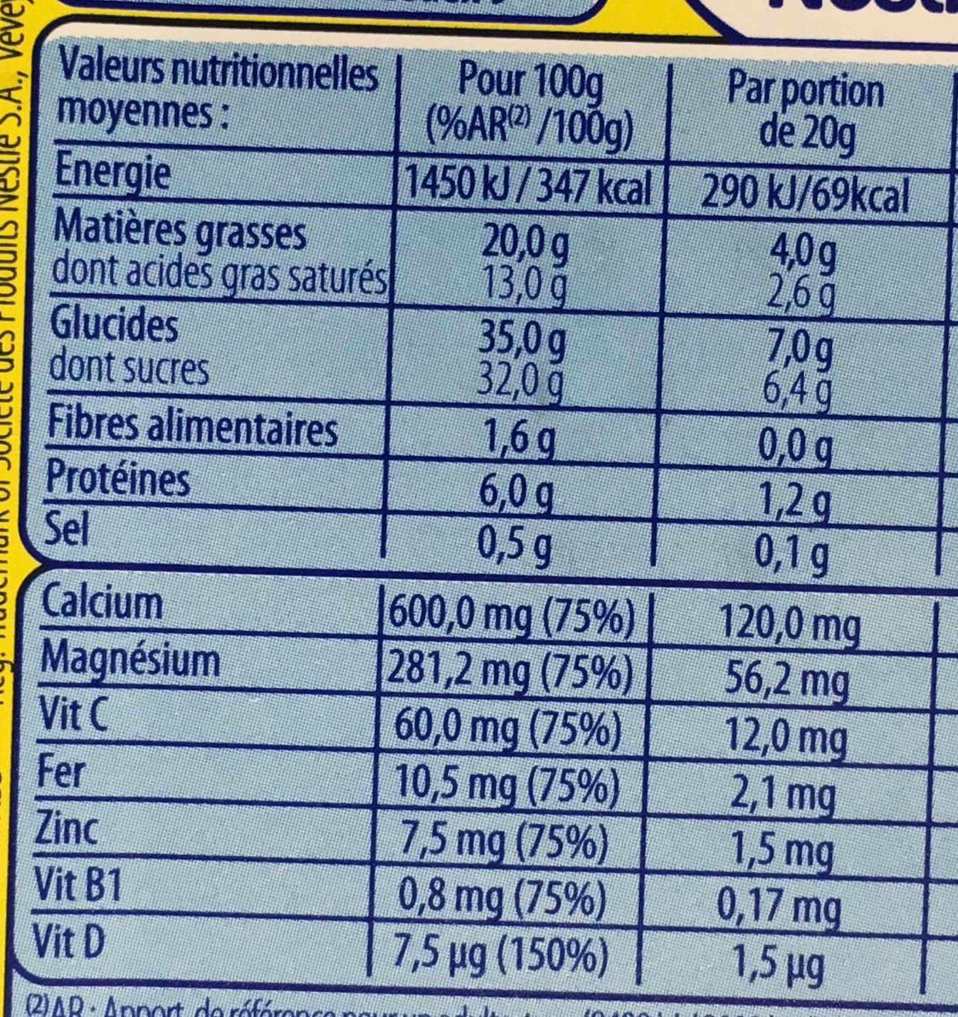 Nestlé Nesquik Tartine packshot