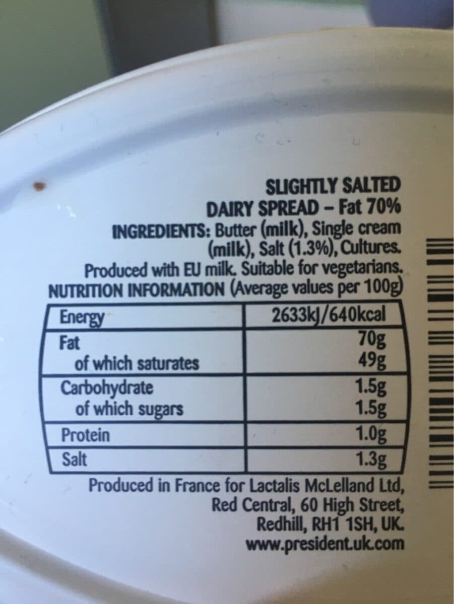 Président French Slightly Salted Spreadable packshot
