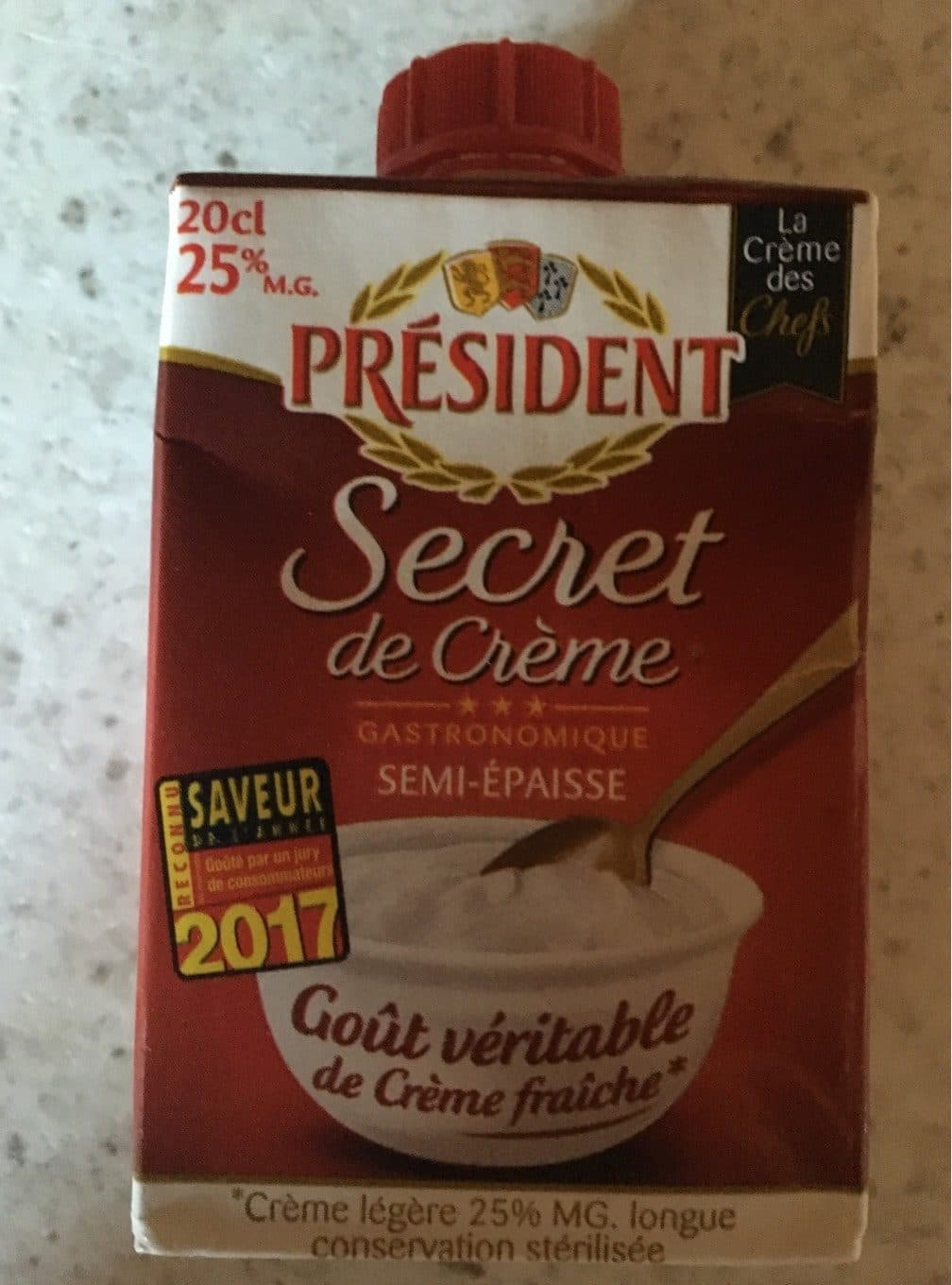 Président Secret de crème - Crème fraîche semi-épaisse packshot