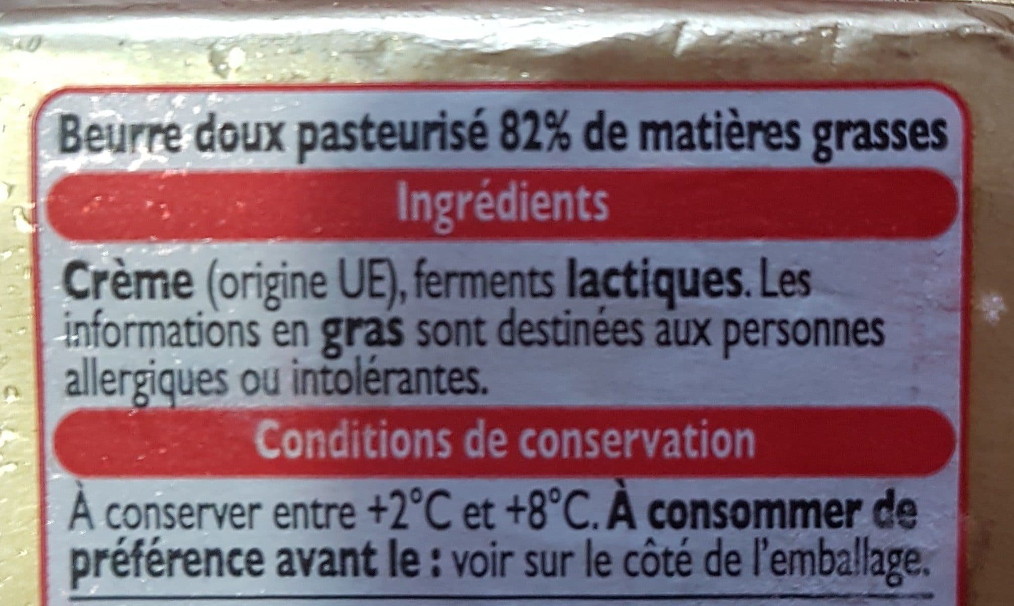Leader Price Beurre doux packshot