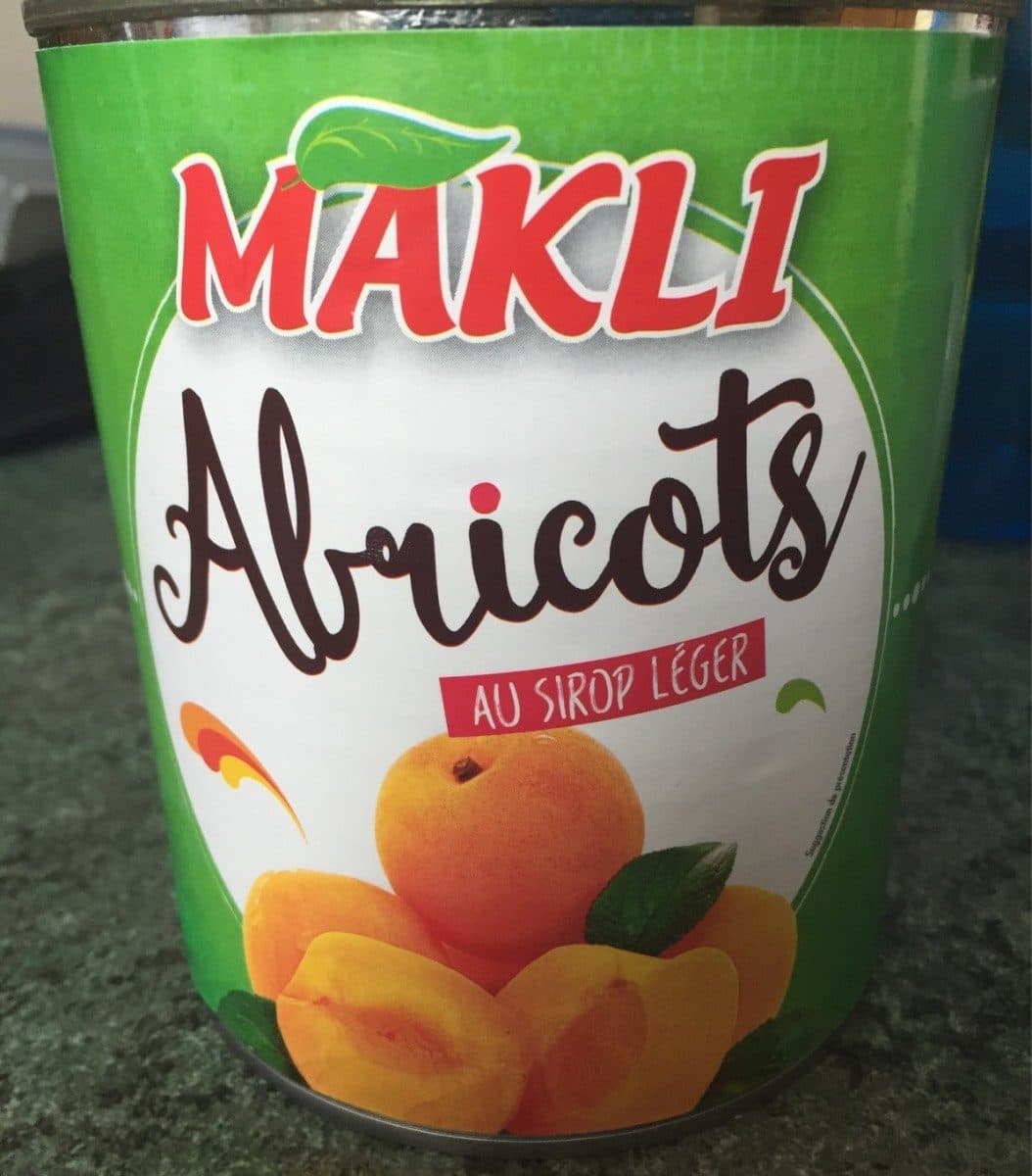 Open Food Facts MAKLI Abricots au Sirop Leger 480 g Lot de 4 packshot