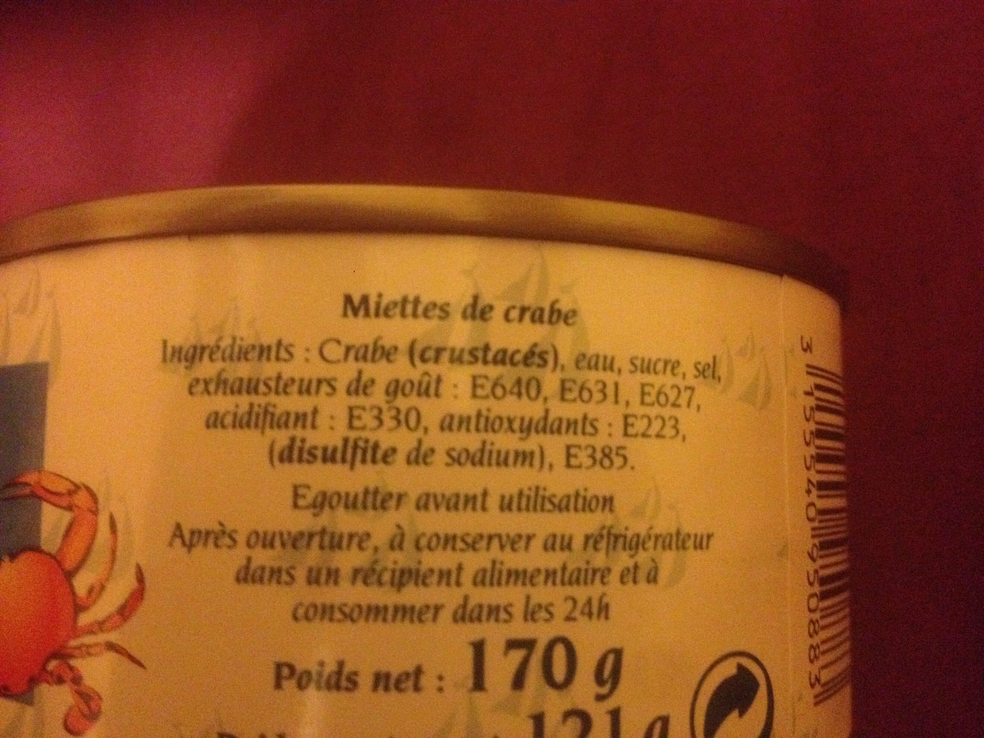 Coté Mer Miette Crabe Grade C 121GR* packshot