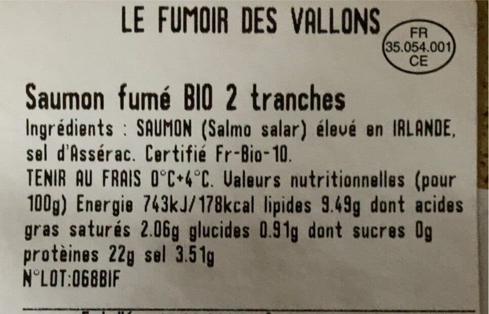 Reizh Saumon biologique fumé 2 tranches packshot