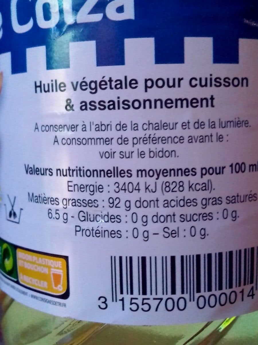 huilerie de lapalisse Huile de colza packshot