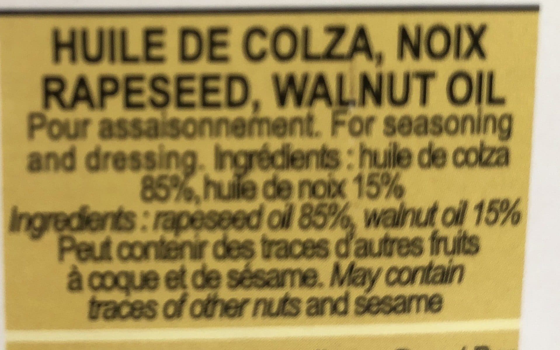 Huilerie de Lapalisse Huile de colza noix packshot