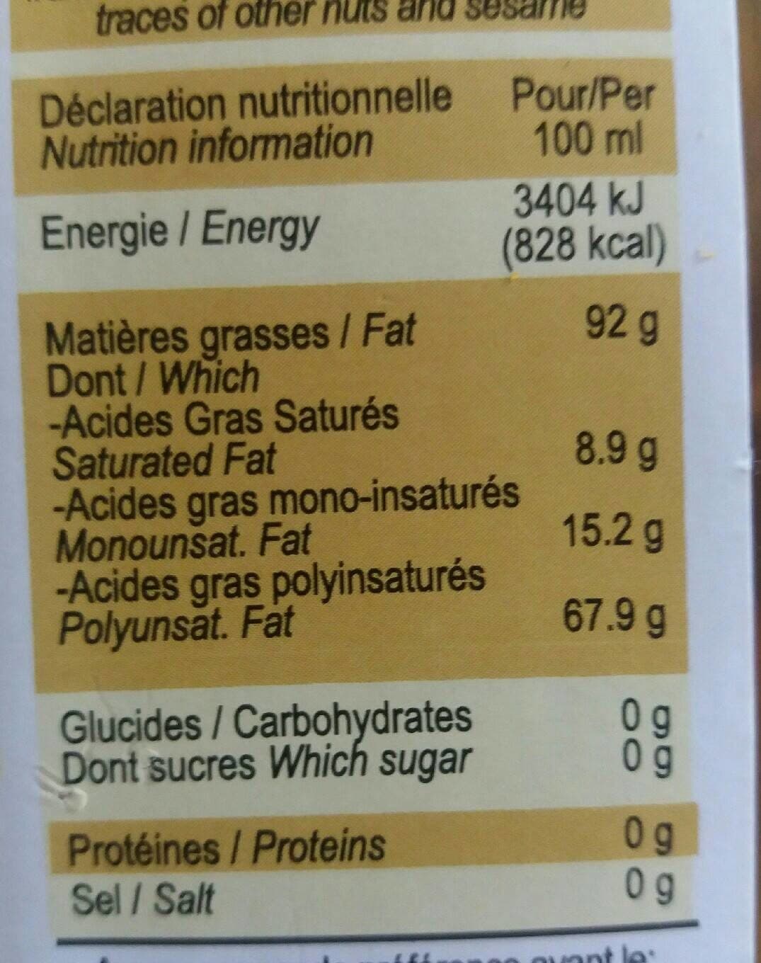 Huilerie de Lapalisse Huile De Noix packshot