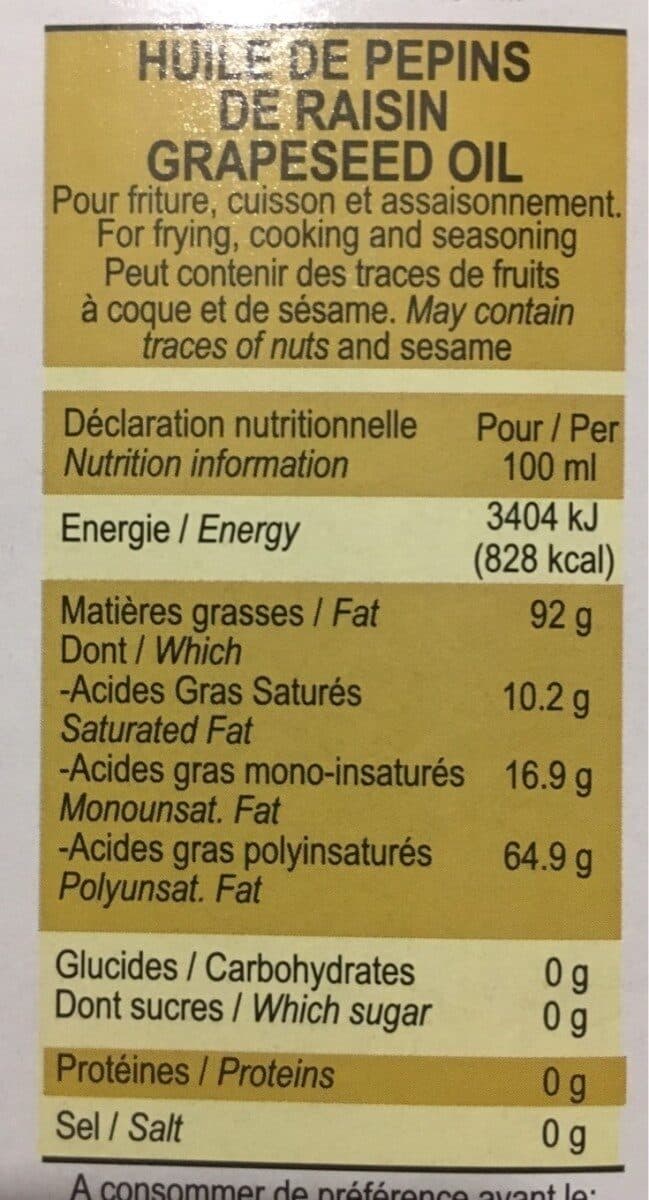 Huilerie de Lapalisse Huile De Pépins De Raisin packshot