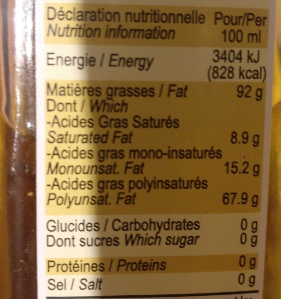 Open Food Facts Huile de noix packshot