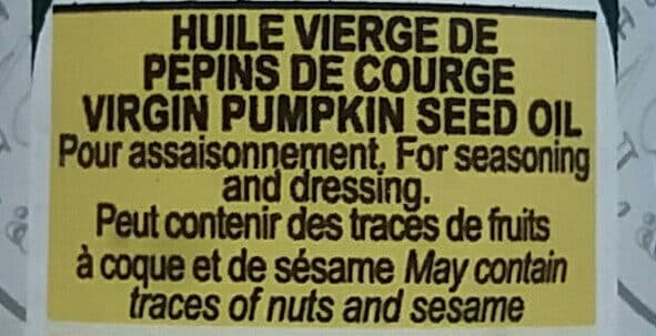 Huilerie de Lapalisse Virgin pumpkin seed oil packshot