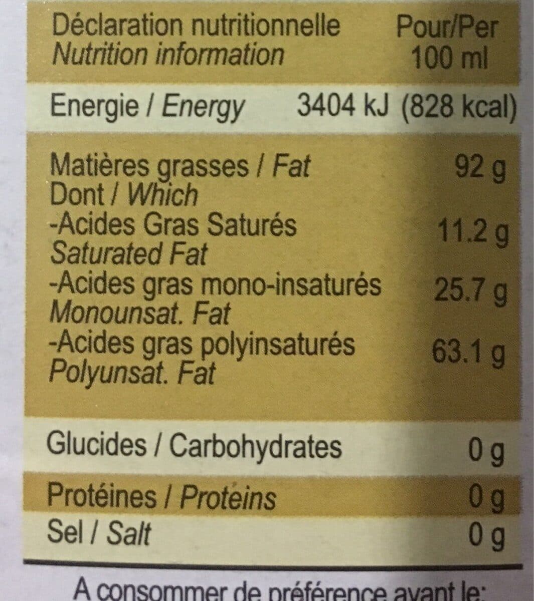 Open Food Facts Huile vierge de tournesol Bio packshot