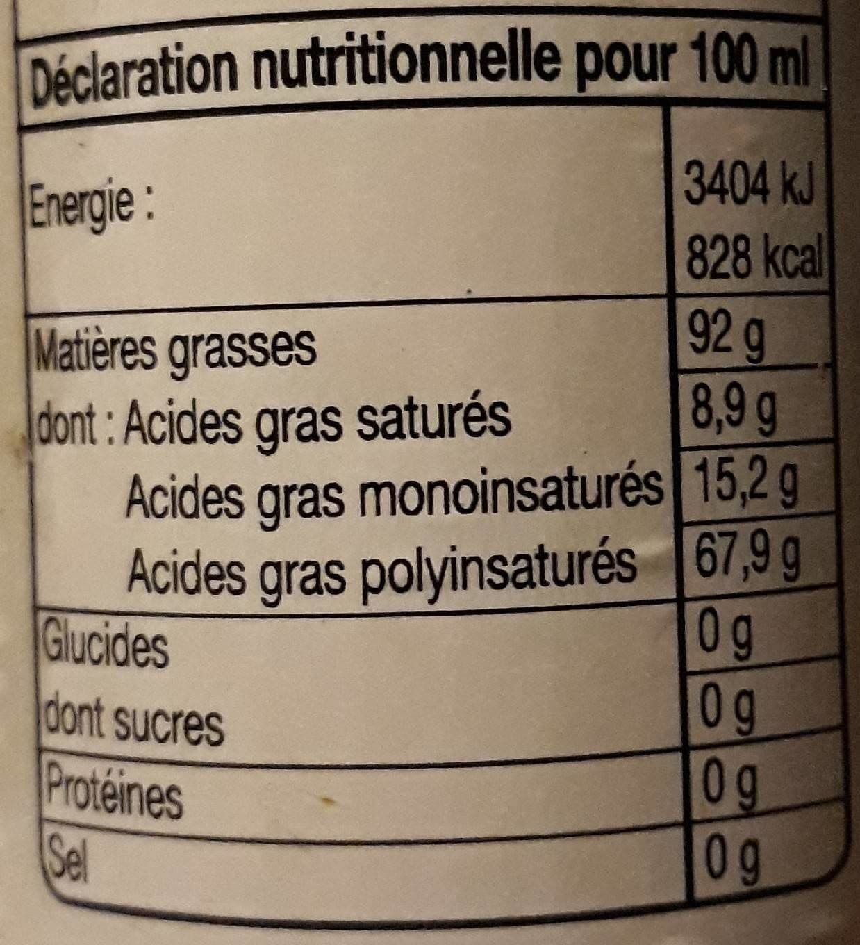Huileries de lapalisse Huile De Noix Vierge Bio packshot