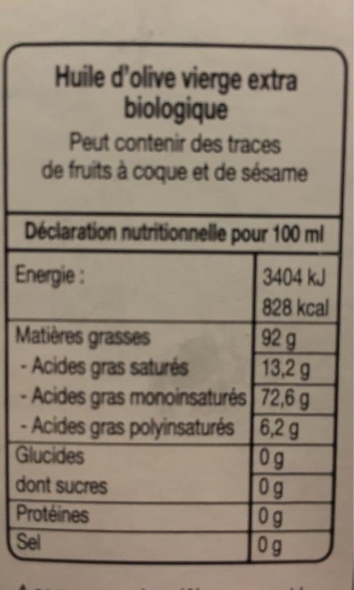 Huileries de lapalisse Huiles D'olive Bio packshot