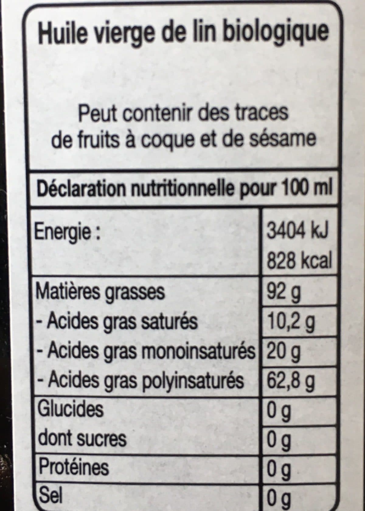 Lapalisse bio Huile De Lin packshot