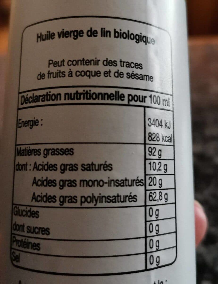Lapalisse bio Huile De Lin Bio Bidon packshot