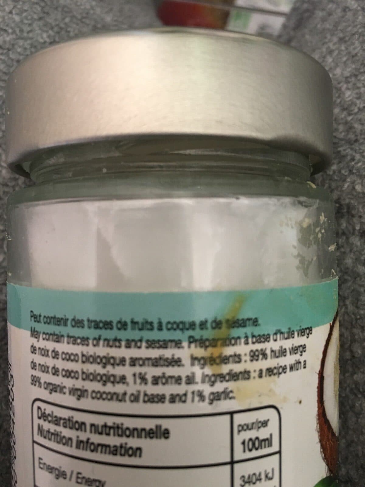 Open Food Facts Huile biologique noix de coco packshot