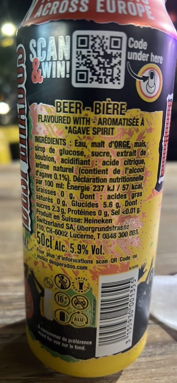 DESPERADOS Bière aromatisée Tequila packshot