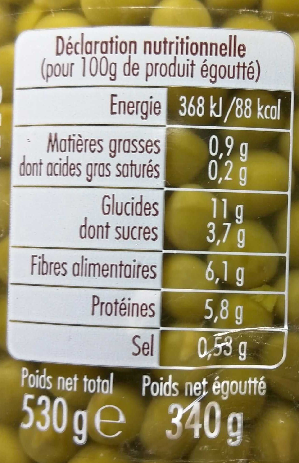 Jean Nicolas Petits Pois Extra Fins packshot