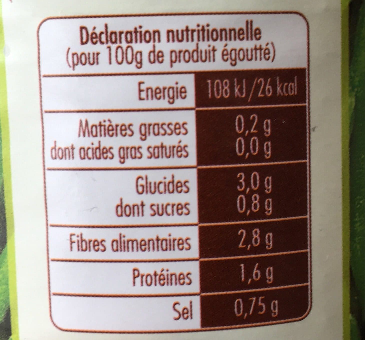 Jean nicolas Haricots verts extra fins Produit en Bretagne Jean Nicolas 440g packshot